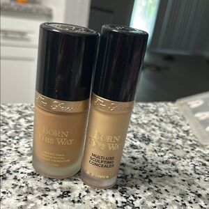 Too Faced Born This Way Foundation and Concealer - LIGHT BEIGE/ SHORTBREAD. NWOT
